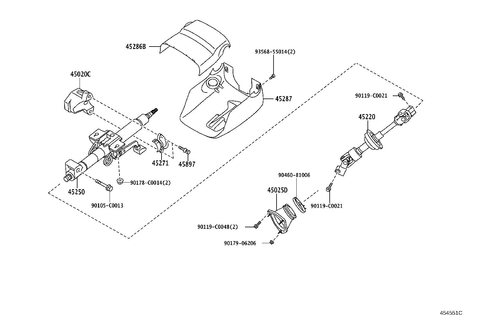 Exploded illustration 454551C