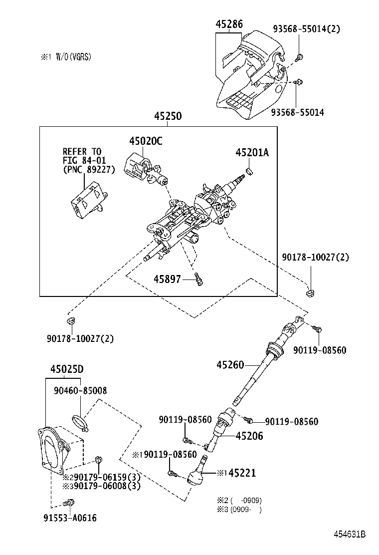 Exploded illustration 454631C