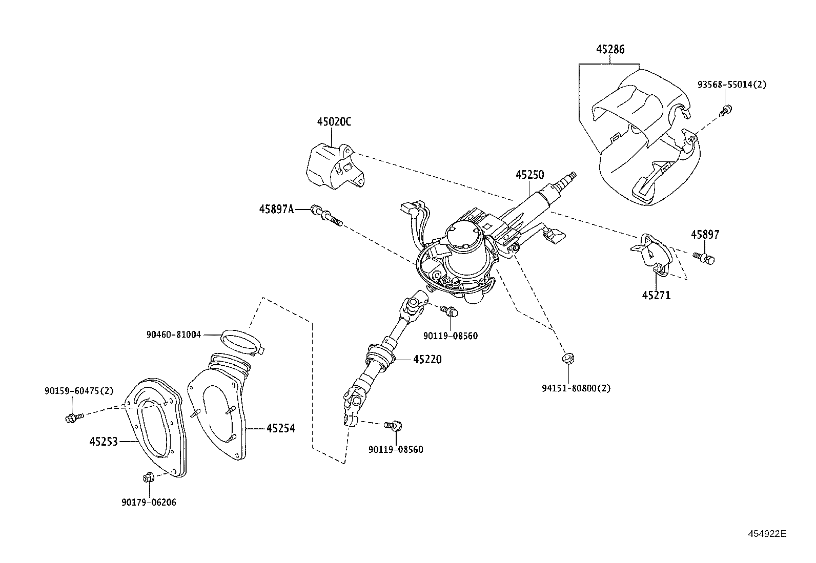 Exploded illustration 454922E