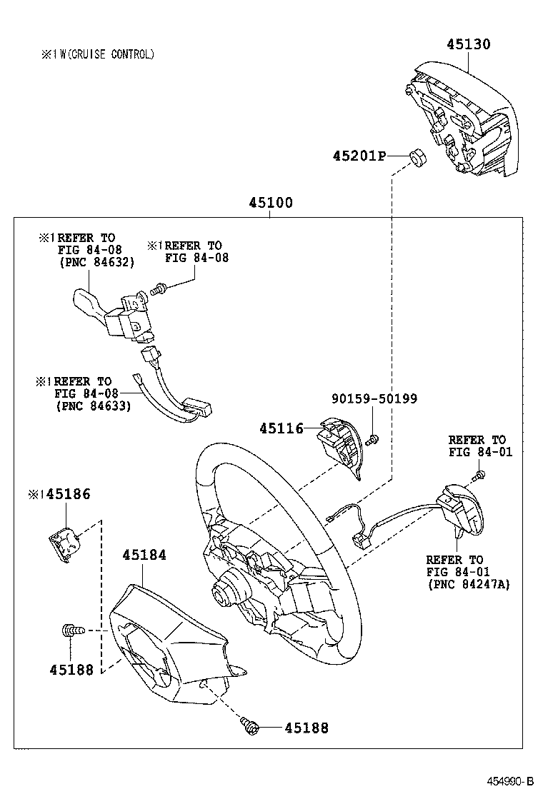Exploded illustration 454990B