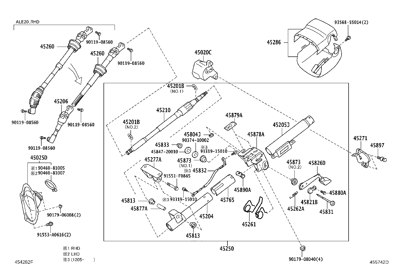 Exploded illustration 455742D