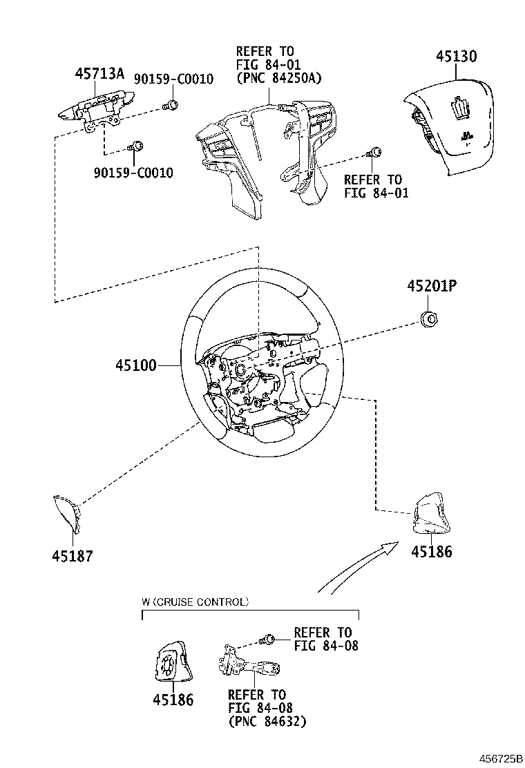 Exploded illustration 456725B