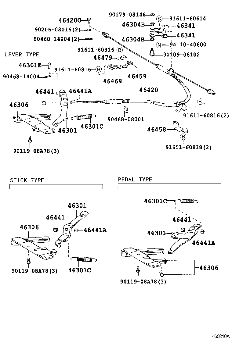 Exploded illustration 460210A