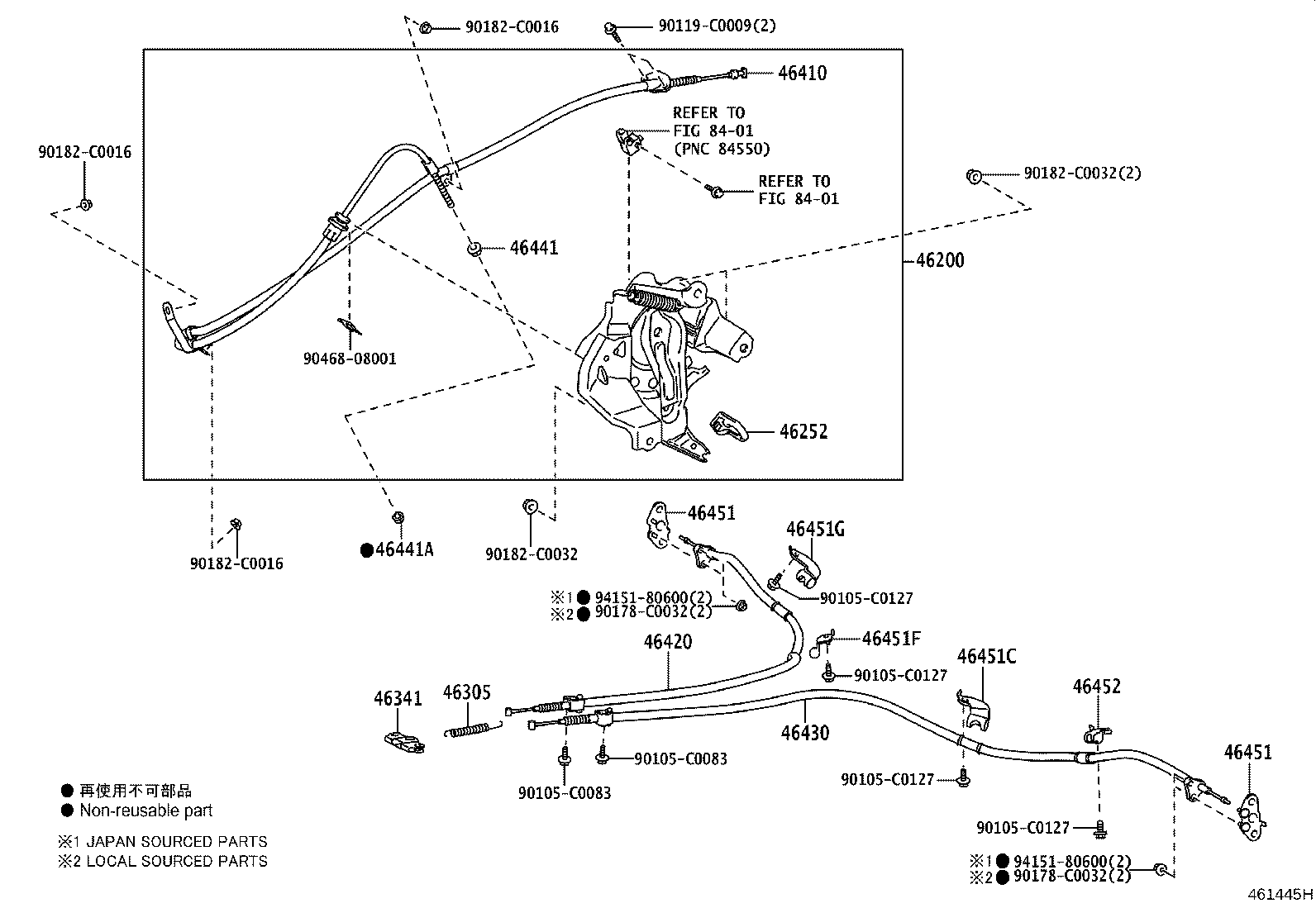 Exploded illustration 461445H