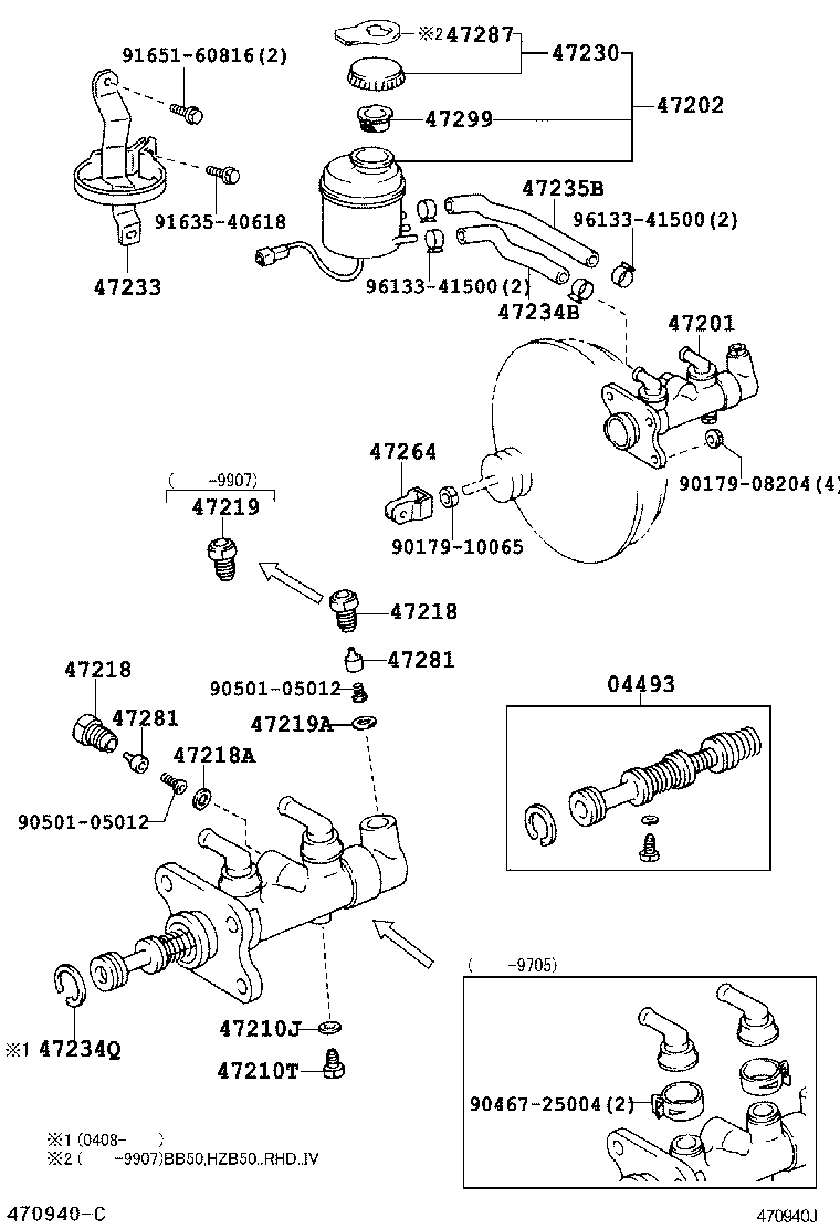 Exploded illustration 470940J