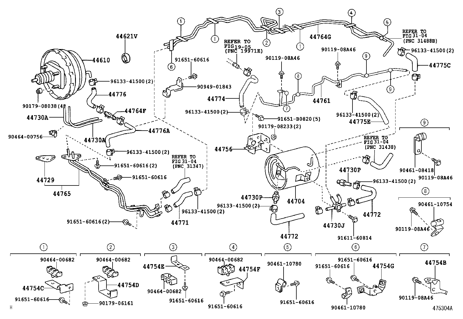 Exploded illustration 475304A