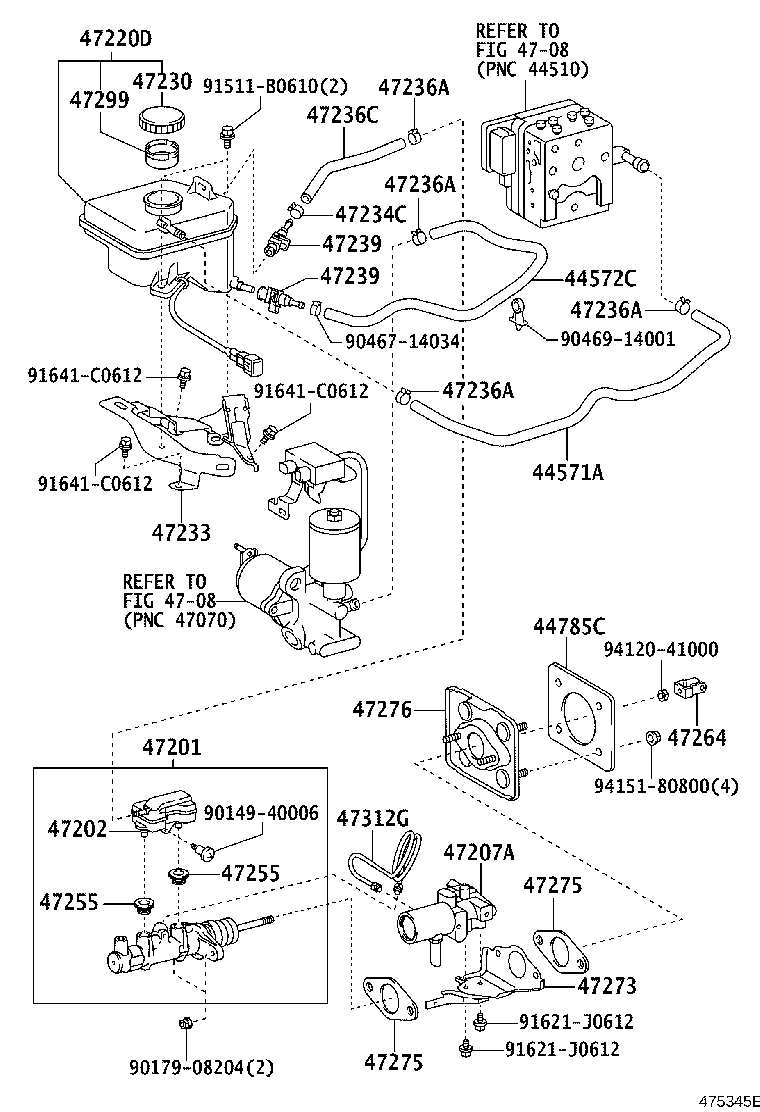Exploded illustration 475345E