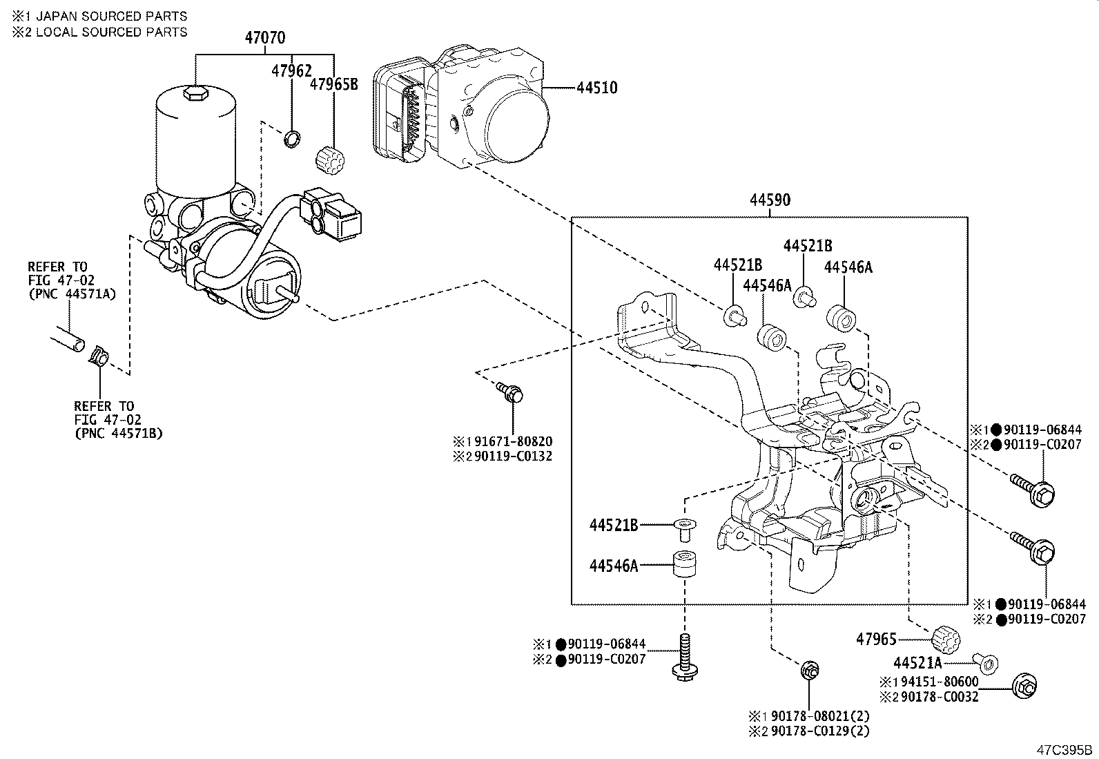 Exploded illustration 47C395B