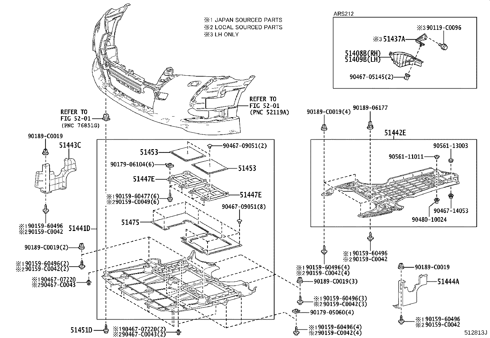Exploded illustration 512813J