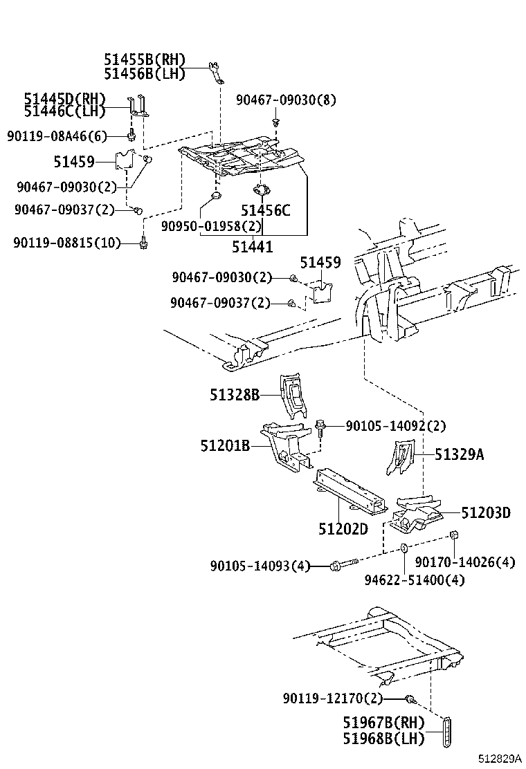 Exploded illustration 512829A