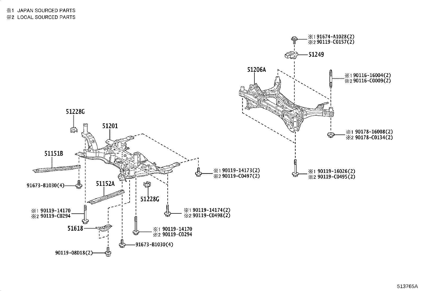 Exploded illustration 513765A