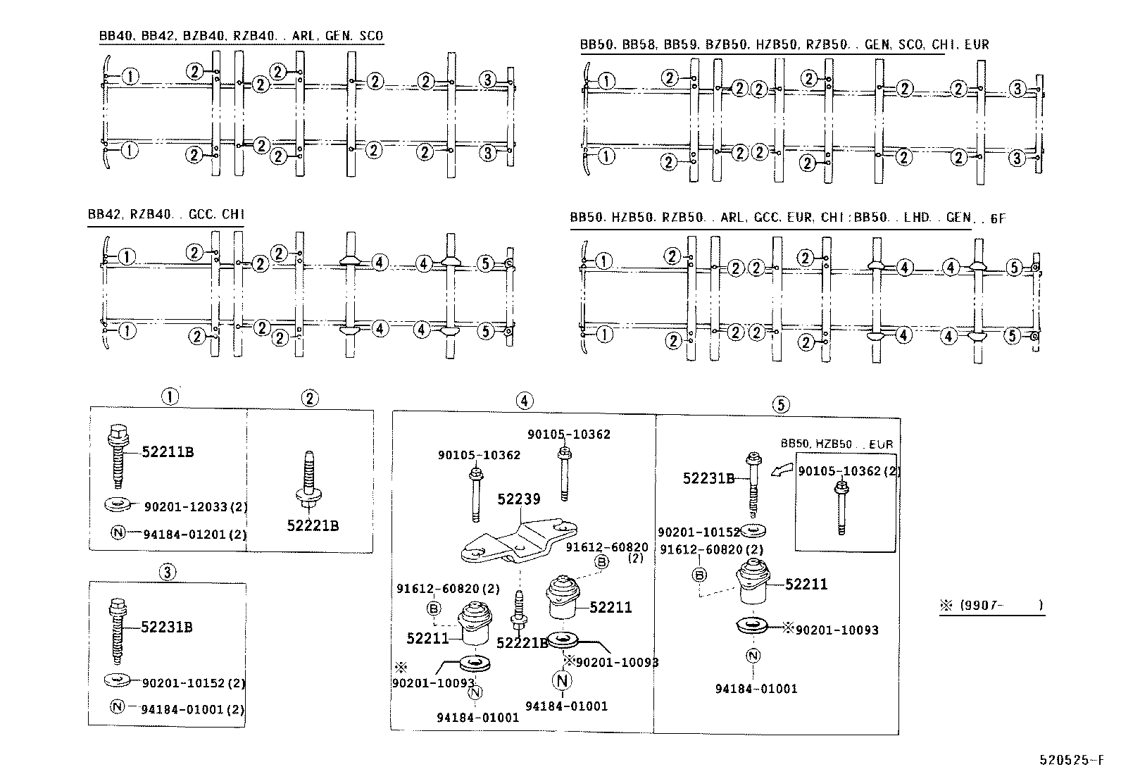 Exploded illustration 520525F