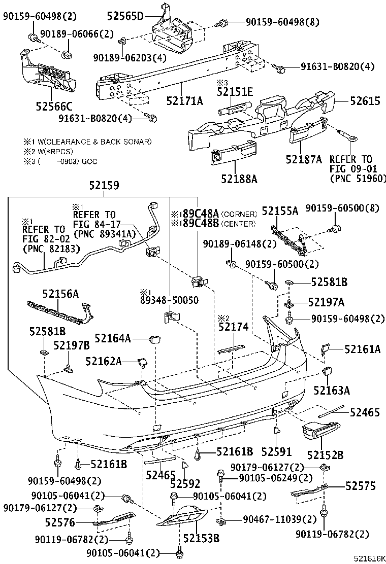 Exploded illustration 521616K