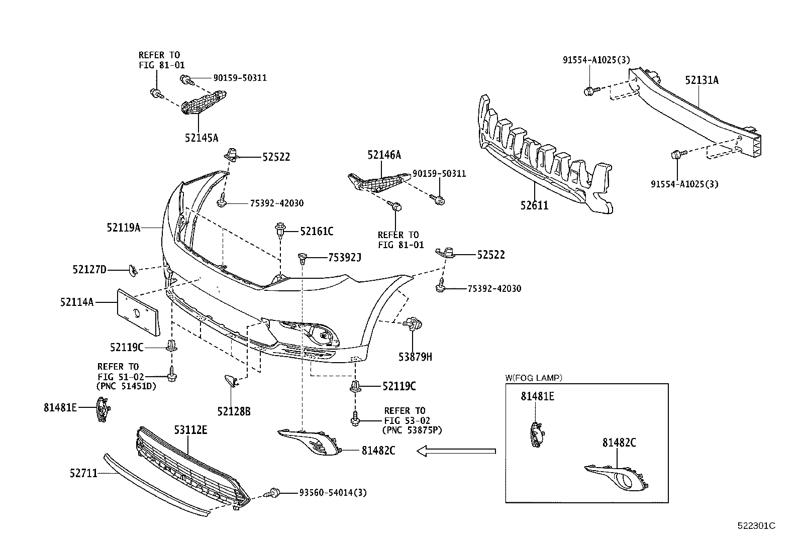 Exploded illustration 522301C