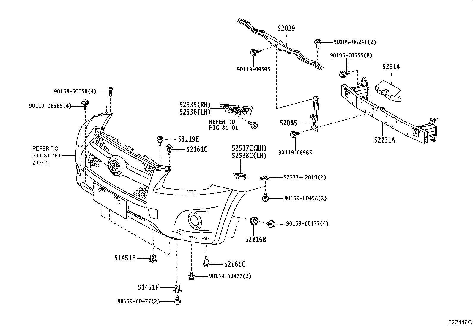 Exploded illustration 522449C