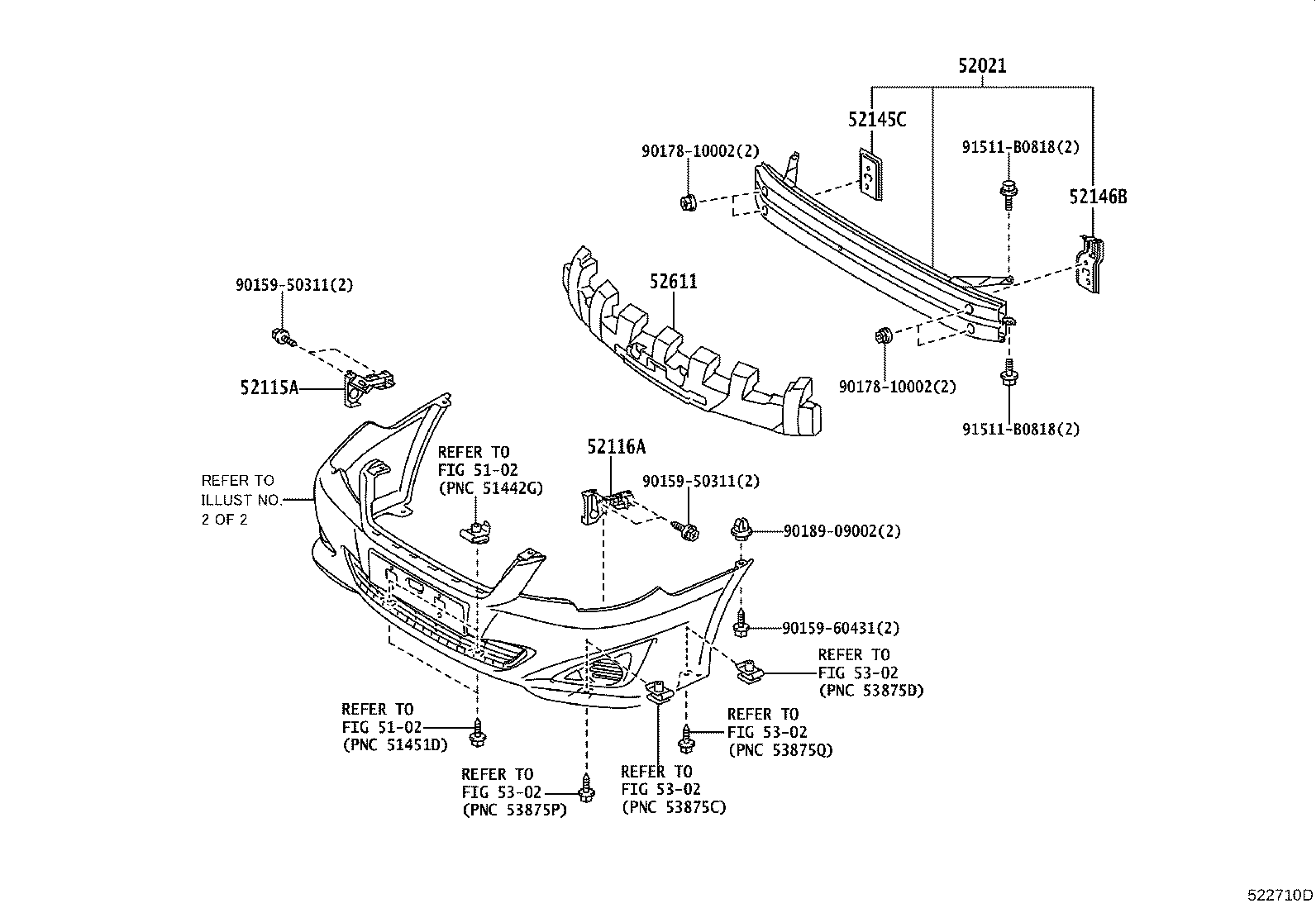 Exploded illustration 522710D