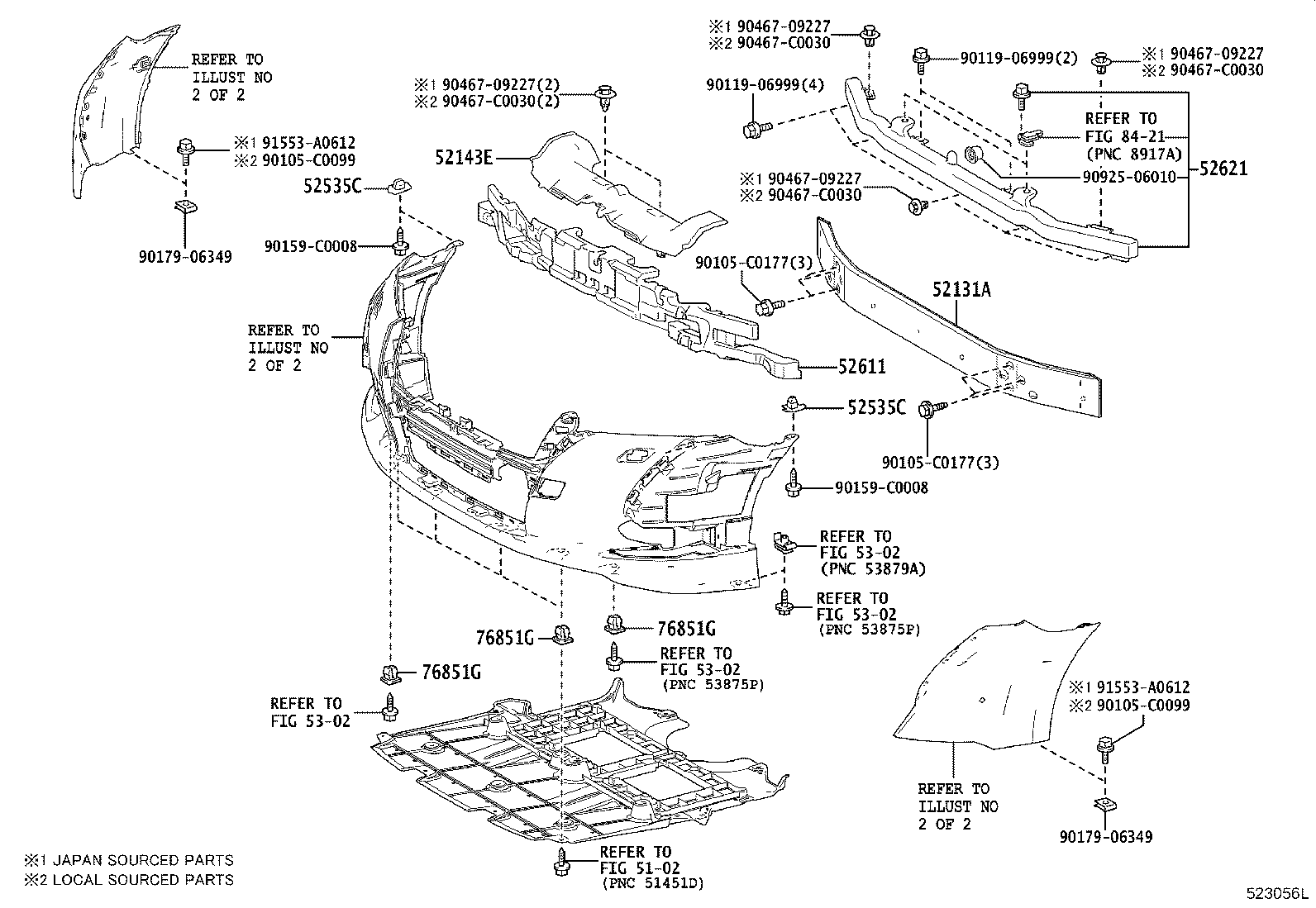 Exploded illustration 523056L