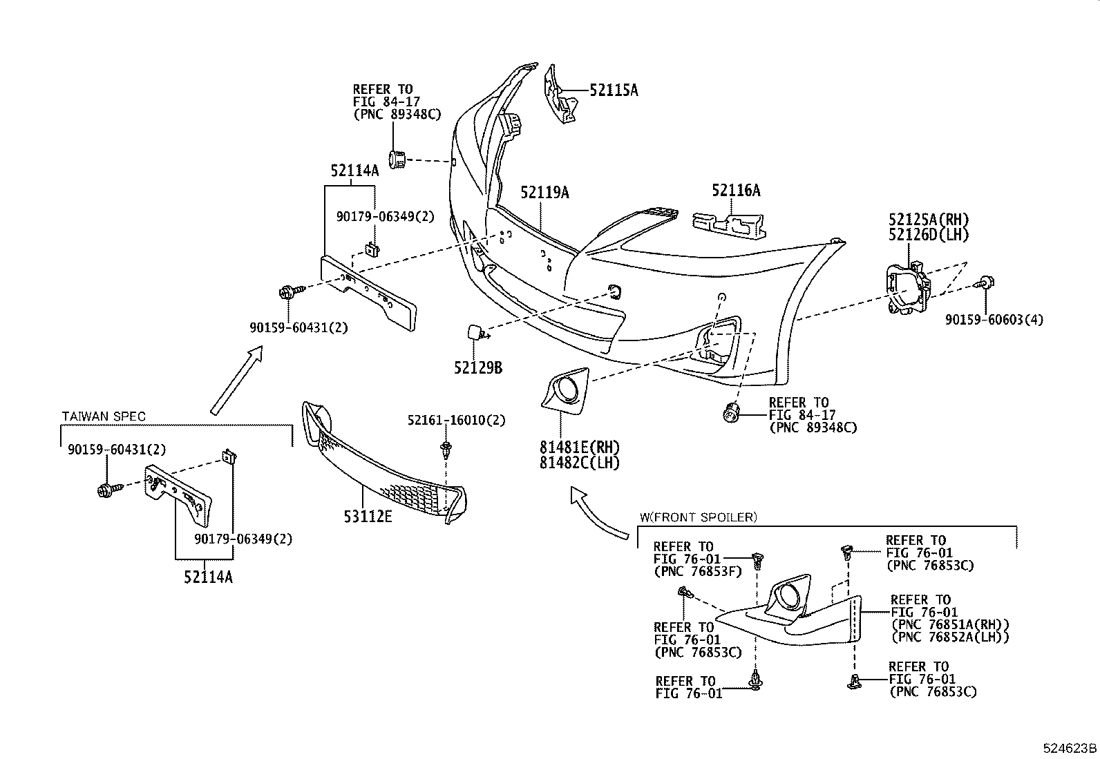 Exploded illustration 524623B