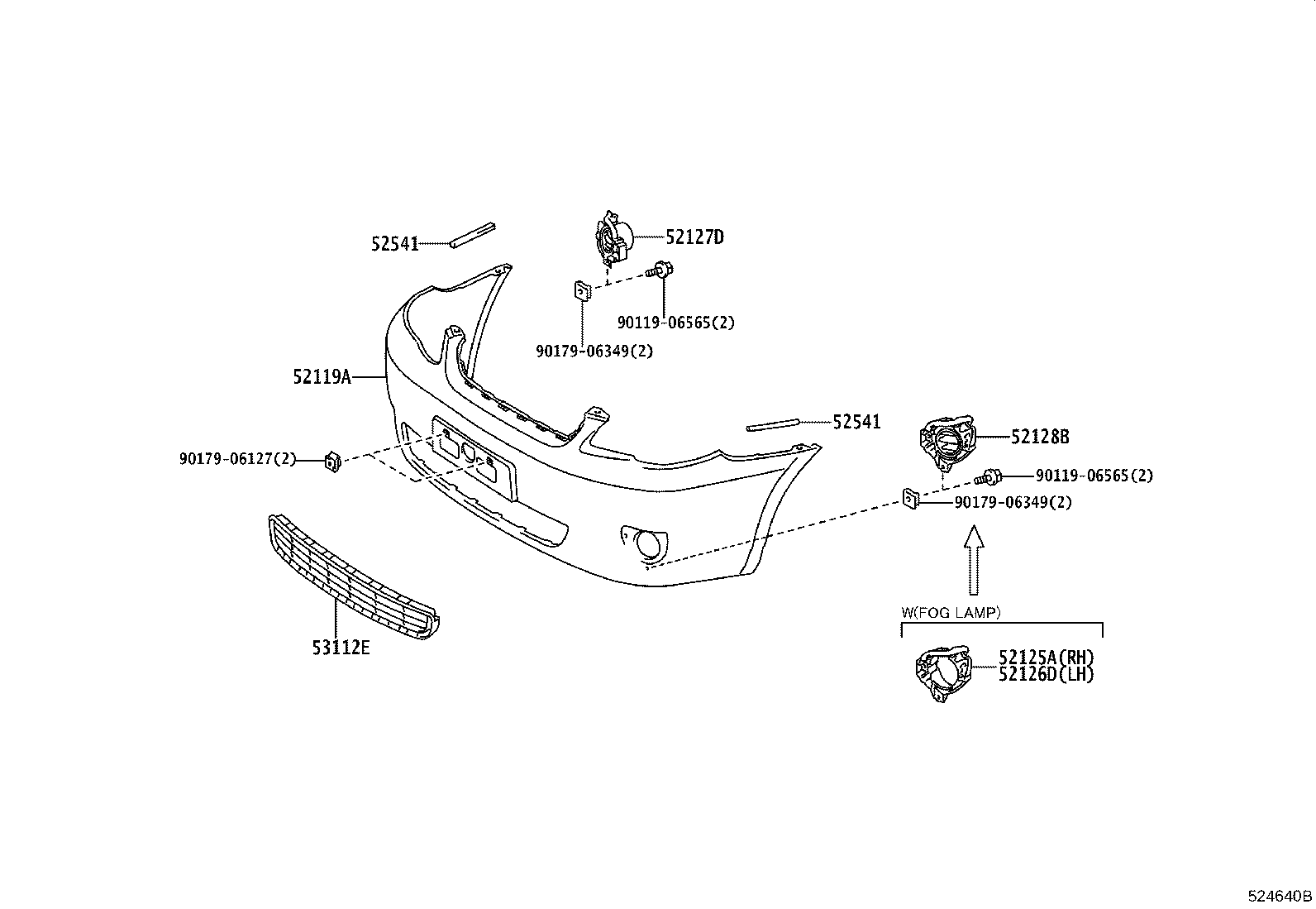 Exploded illustration 524640B