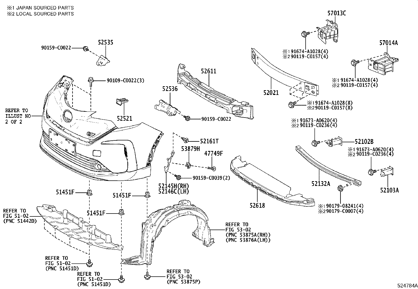 Exploded illustration 524784A
