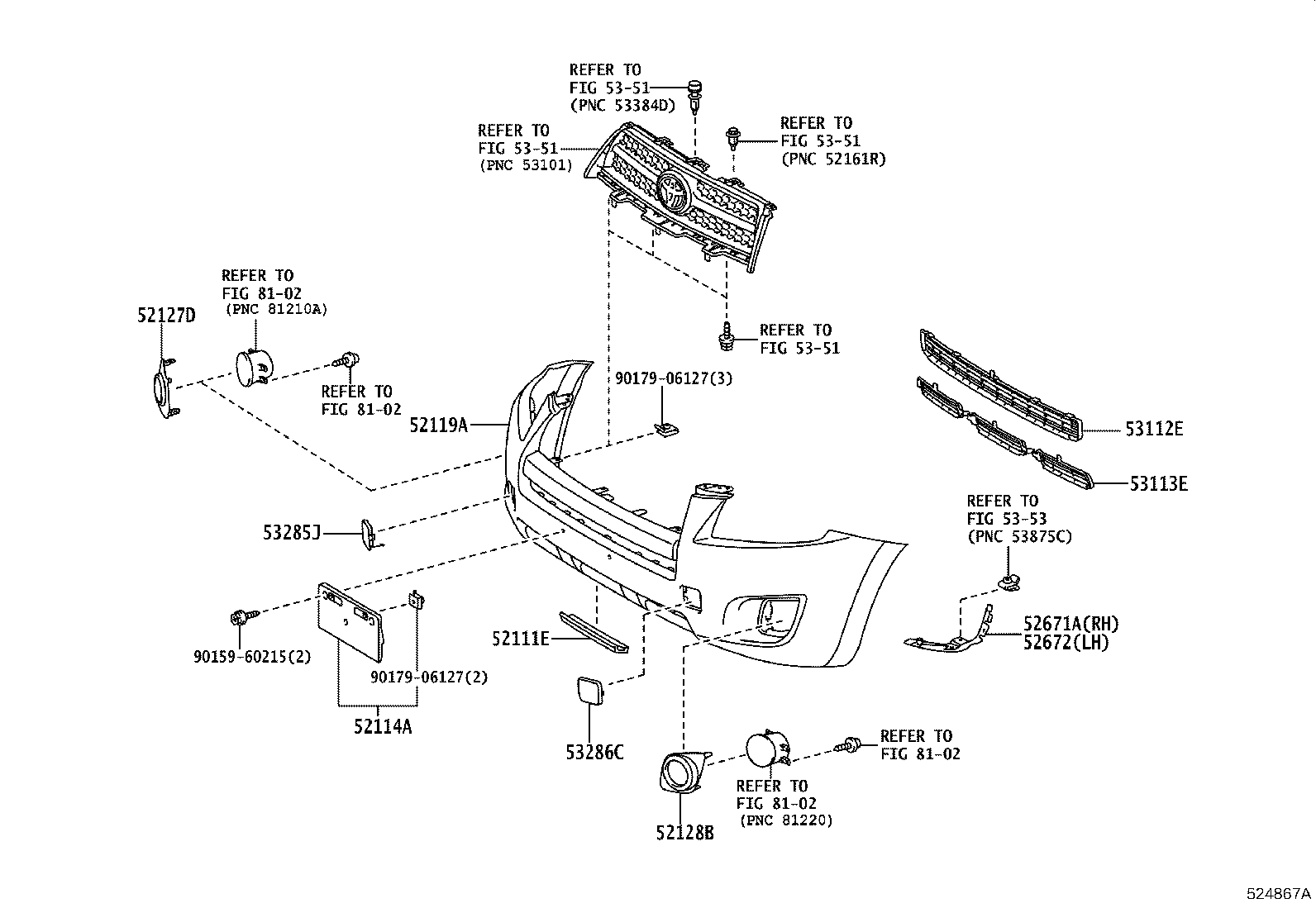 Exploded illustration 524867A
