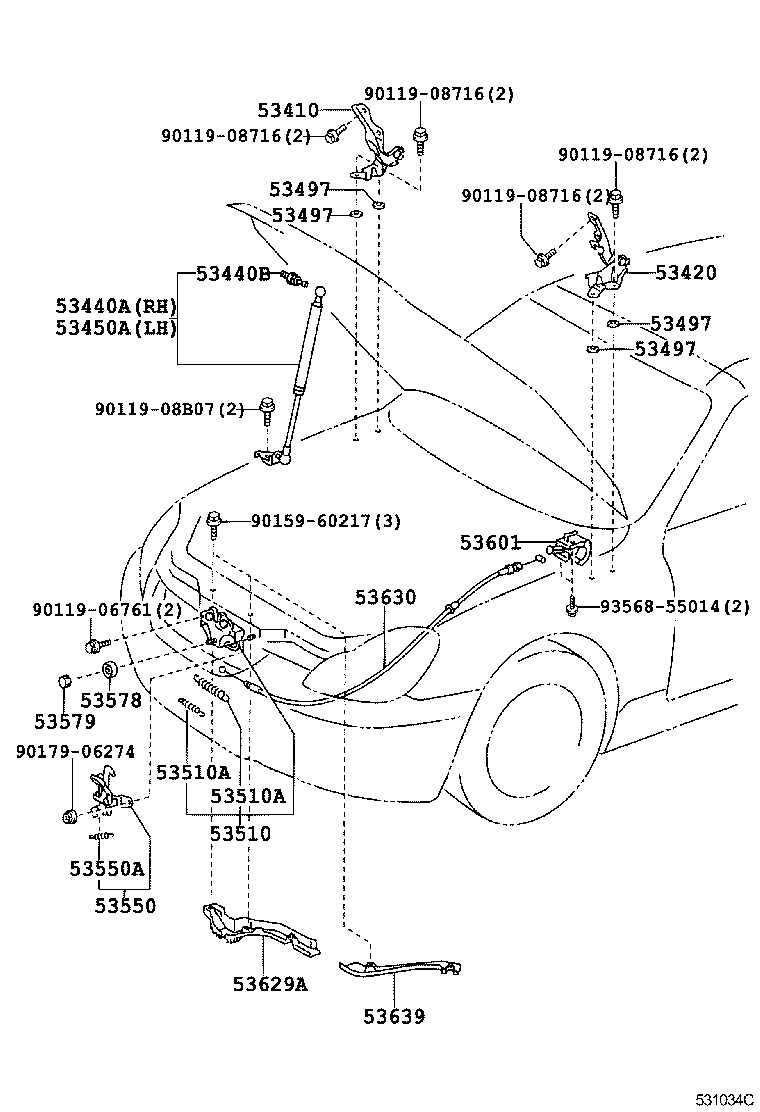 Exploded illustration 531034C