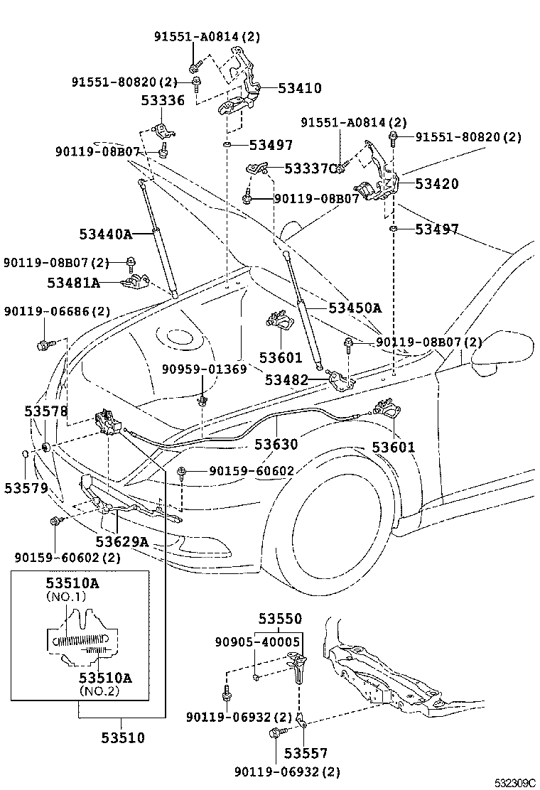 Exploded illustration 532309C
