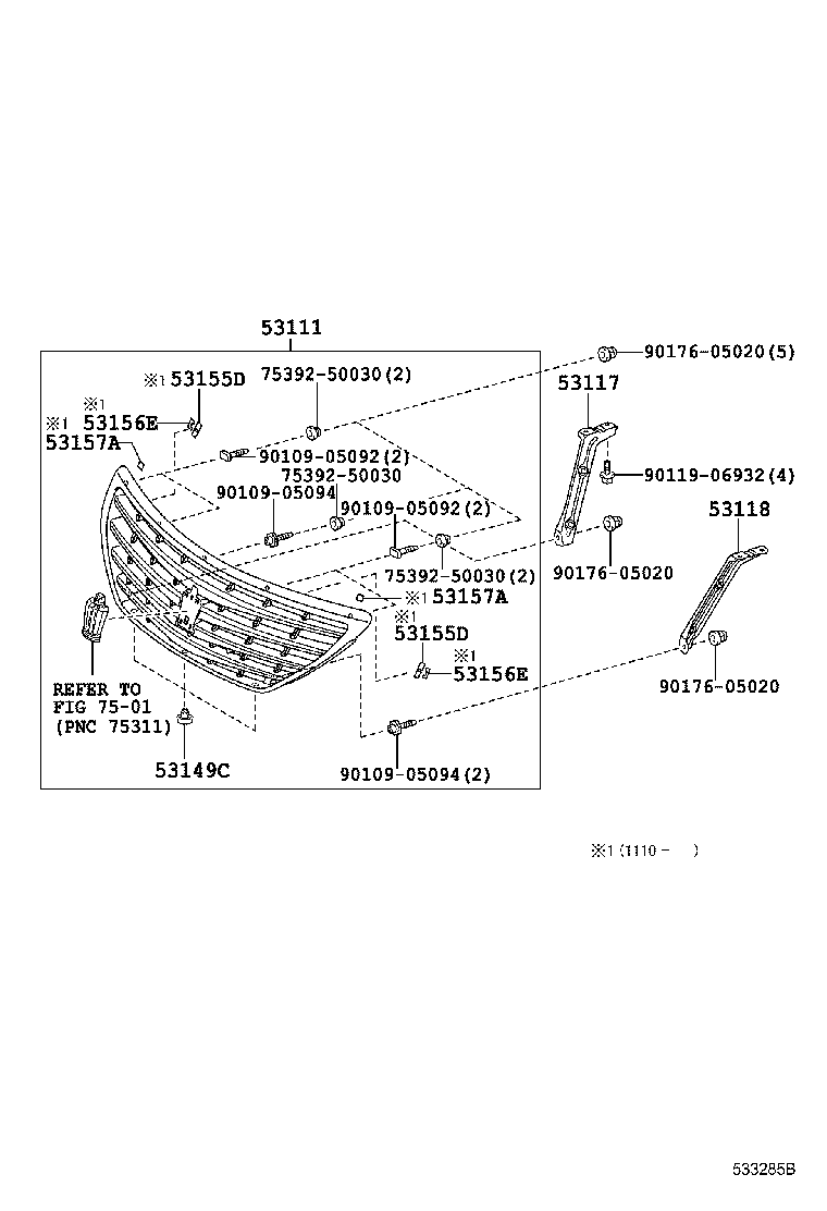 Exploded illustration 533285B