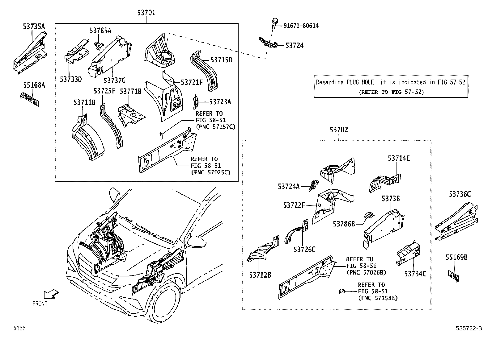Exploded illustration 535722B
