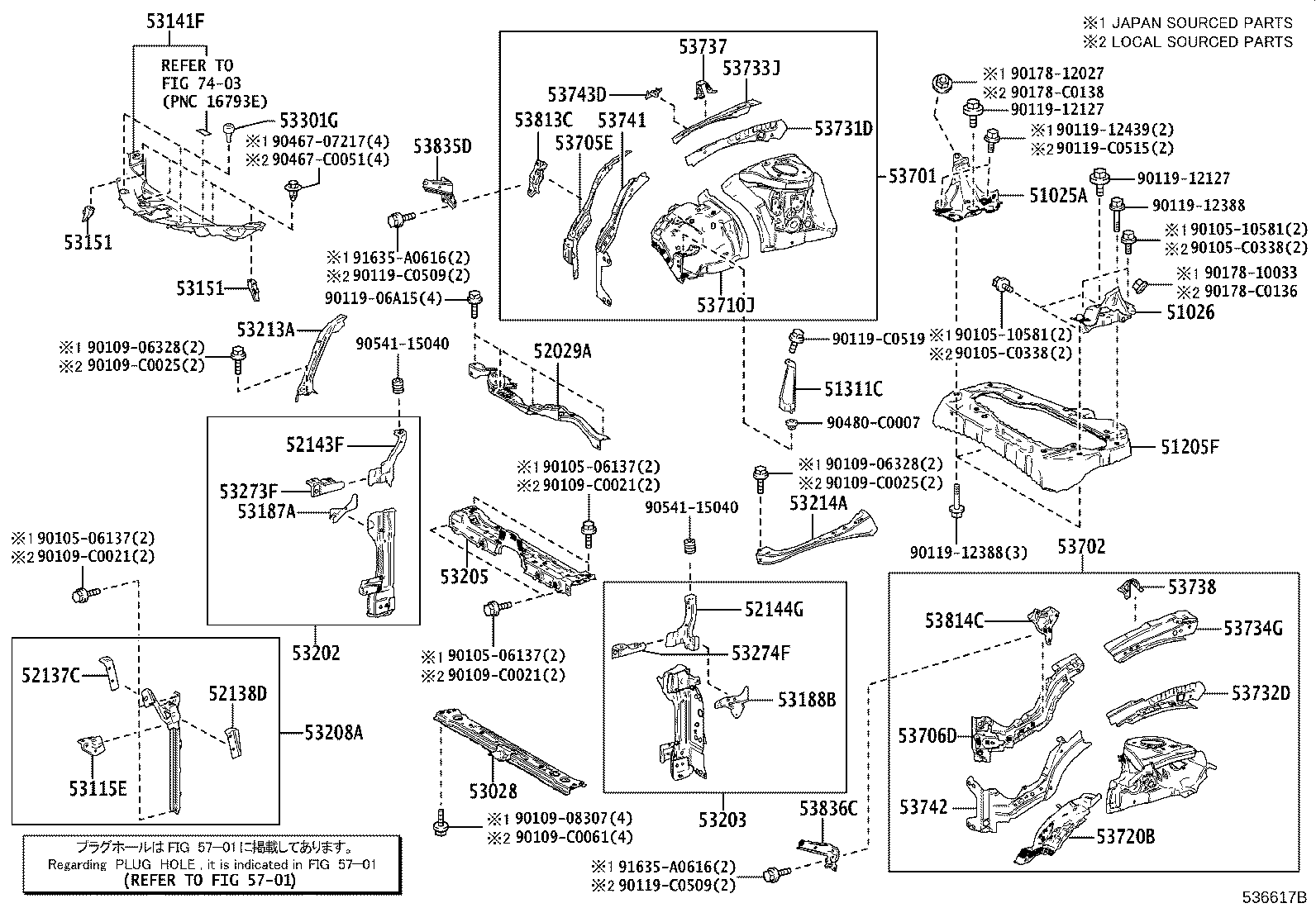 Exploded illustration 536617B