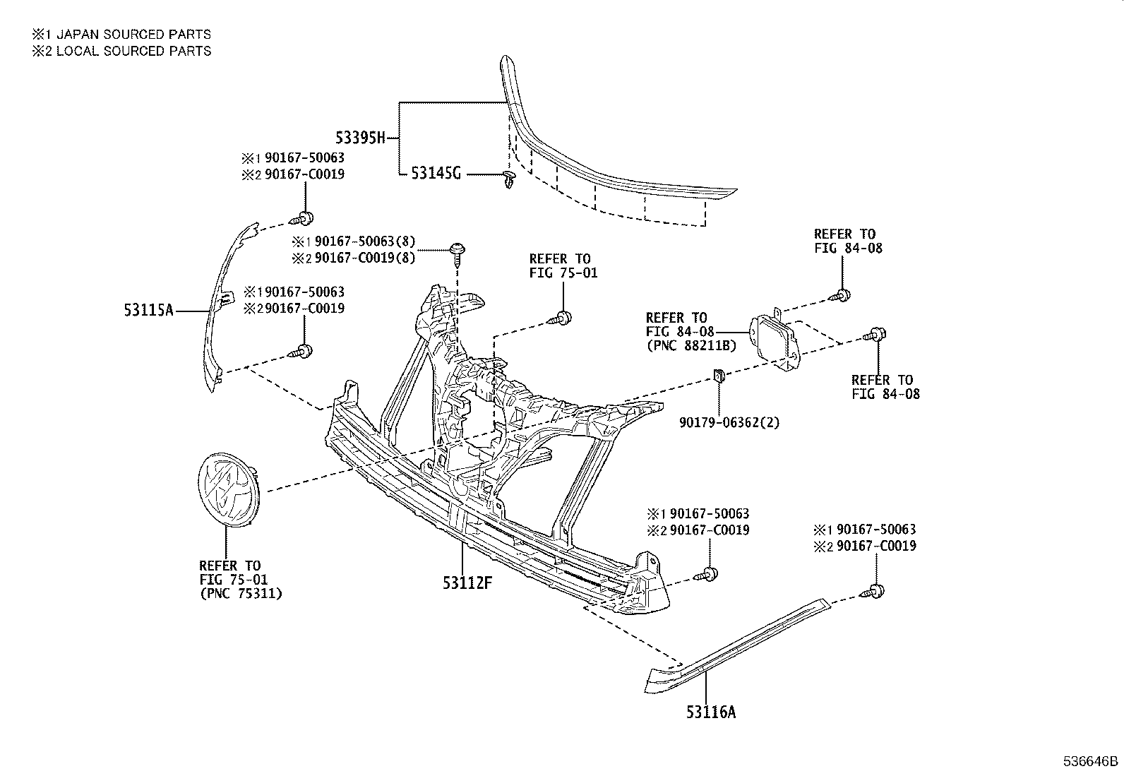 Exploded illustration 536646B