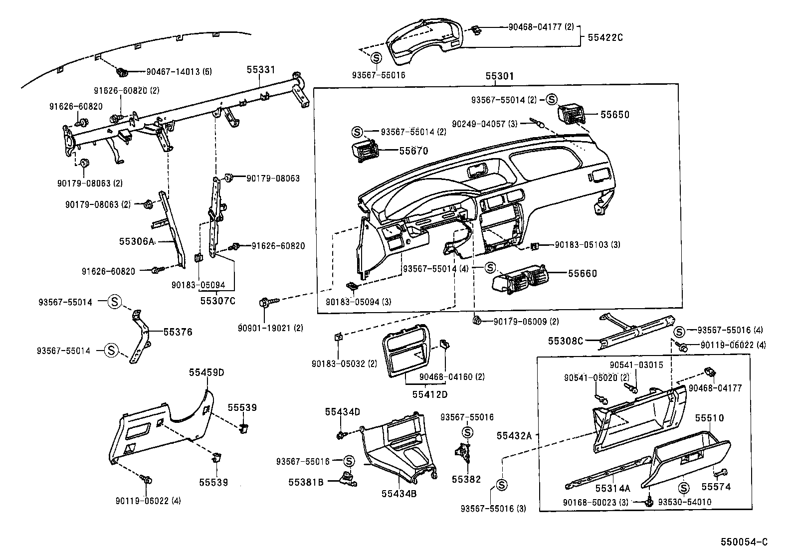 Exploded illustration 550054C