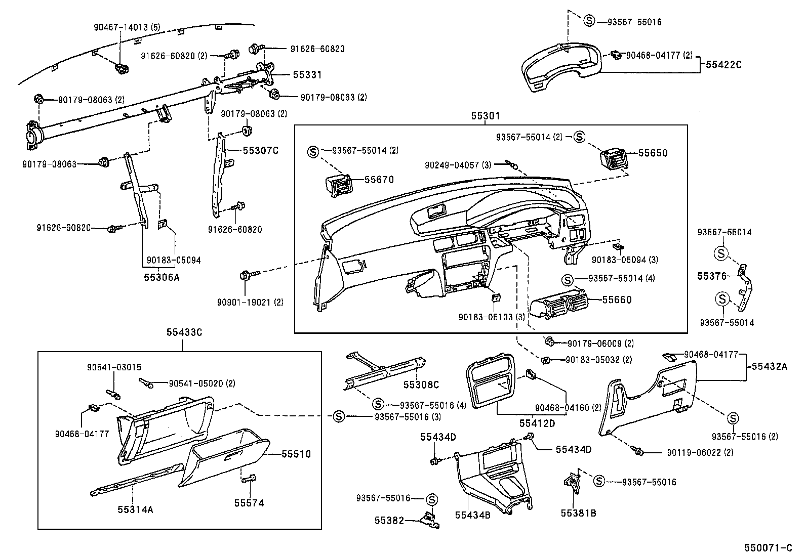 Exploded illustration 550071C