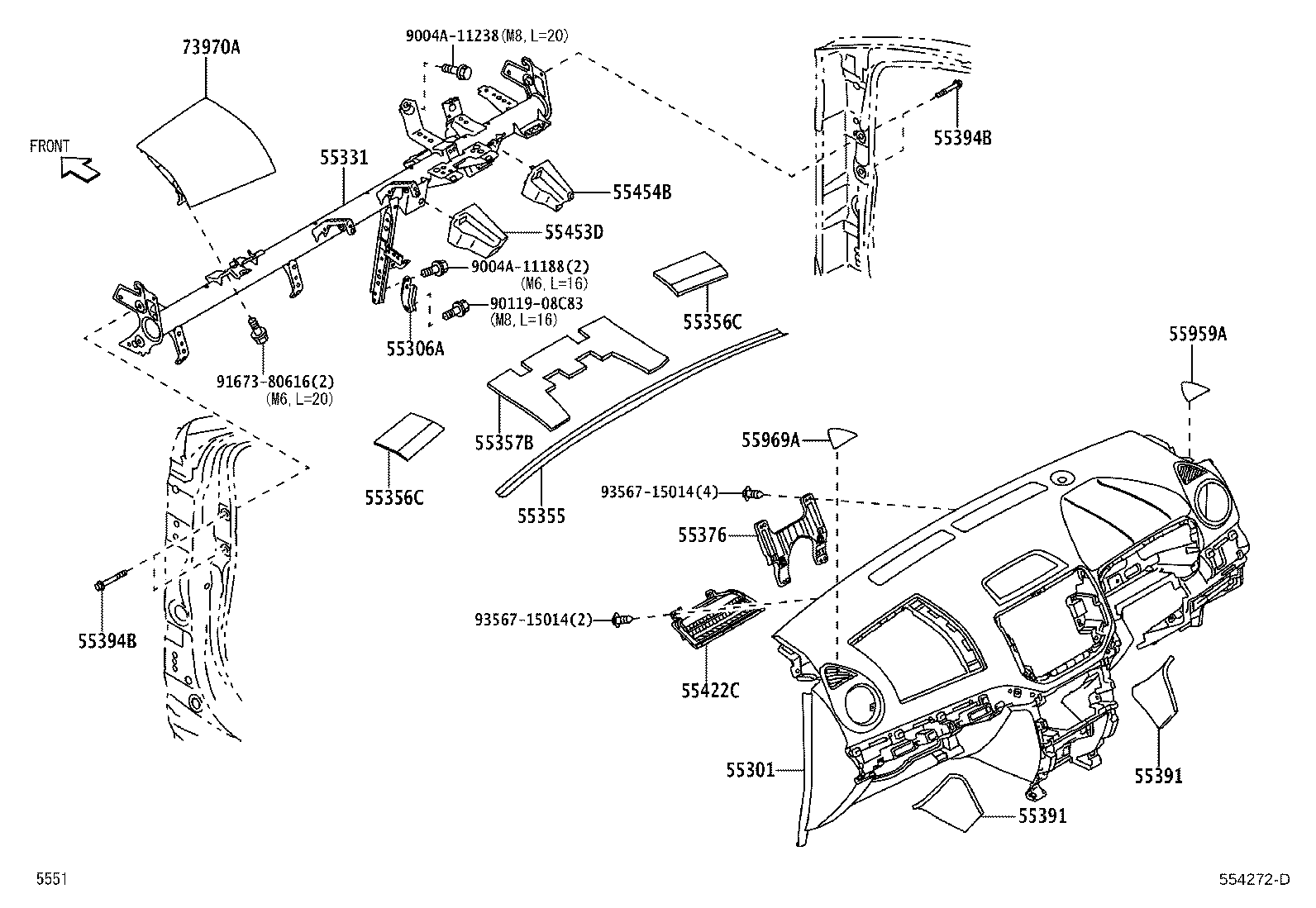 Exploded illustration 554272D