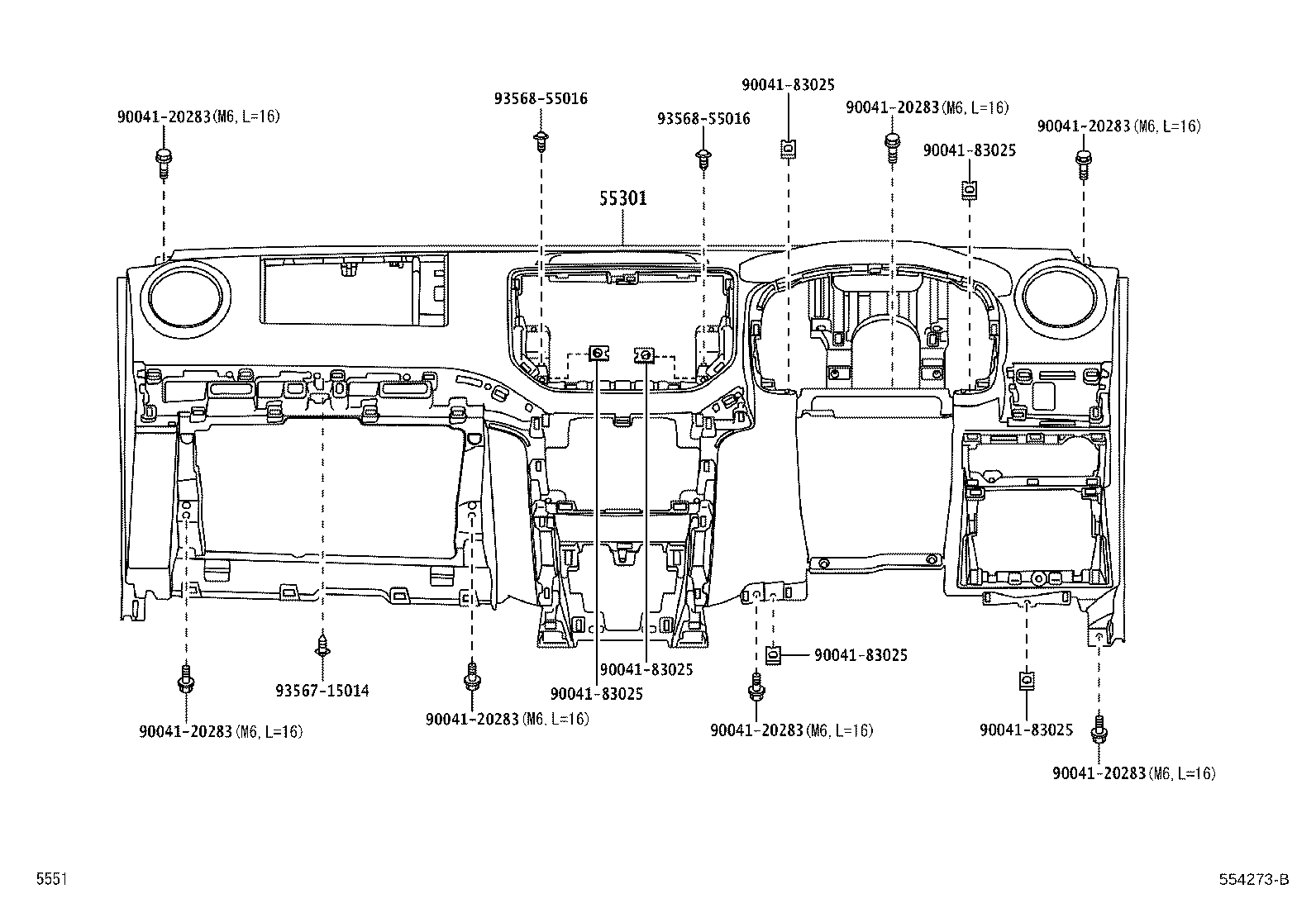 Exploded illustration 554273B