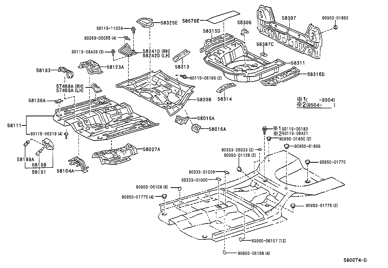 Exploded illustration 580074D