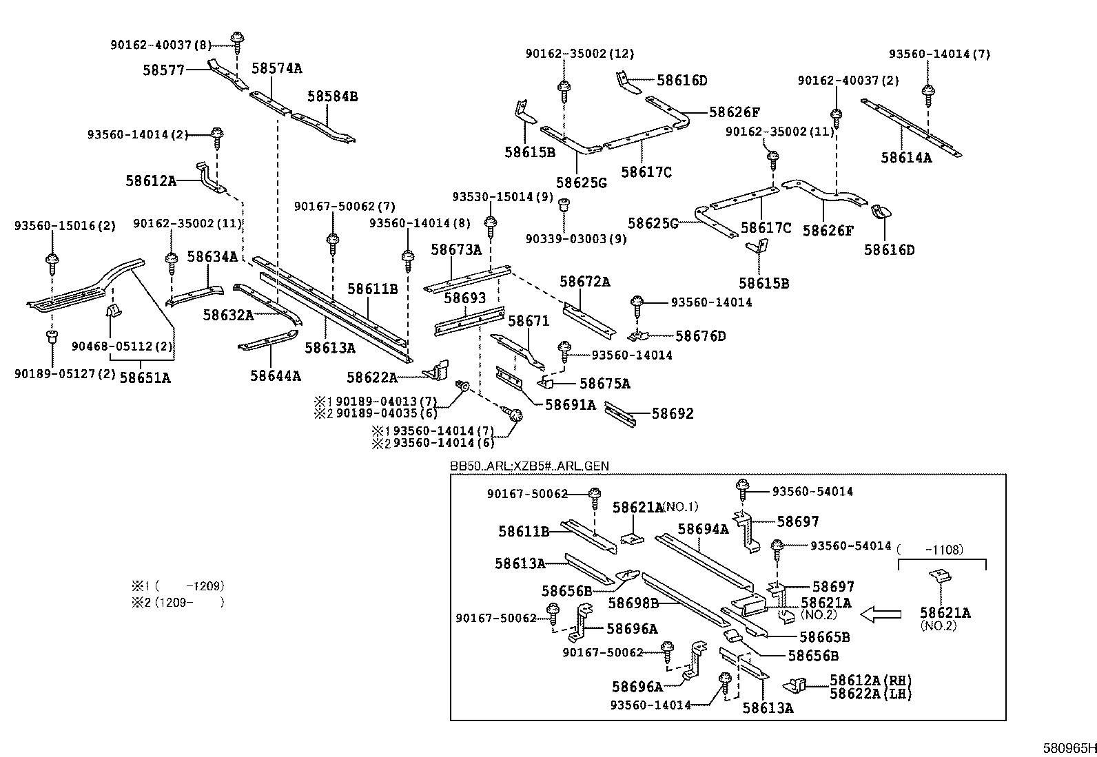 Exploded illustration 580965H