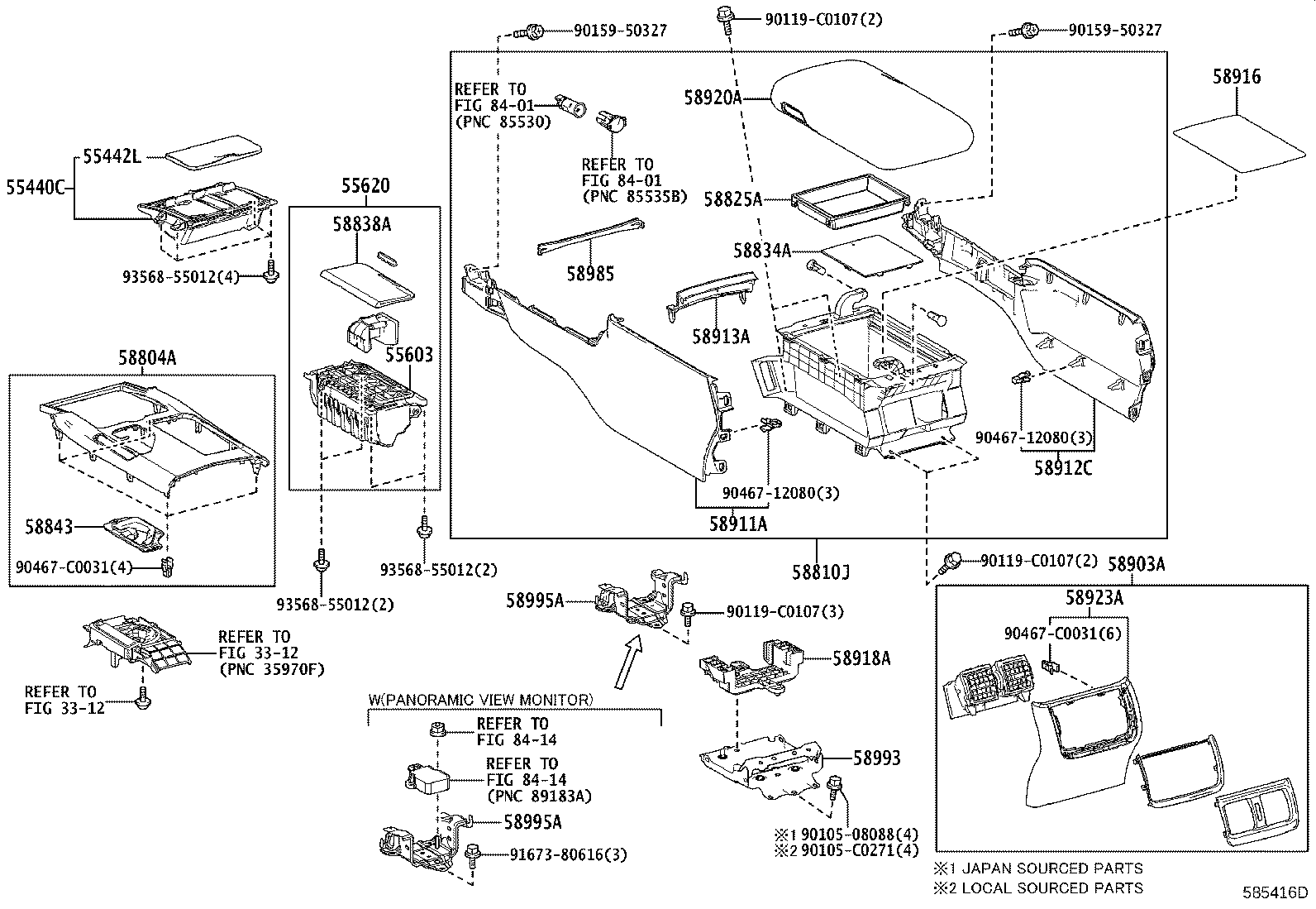 Exploded illustration 585416D