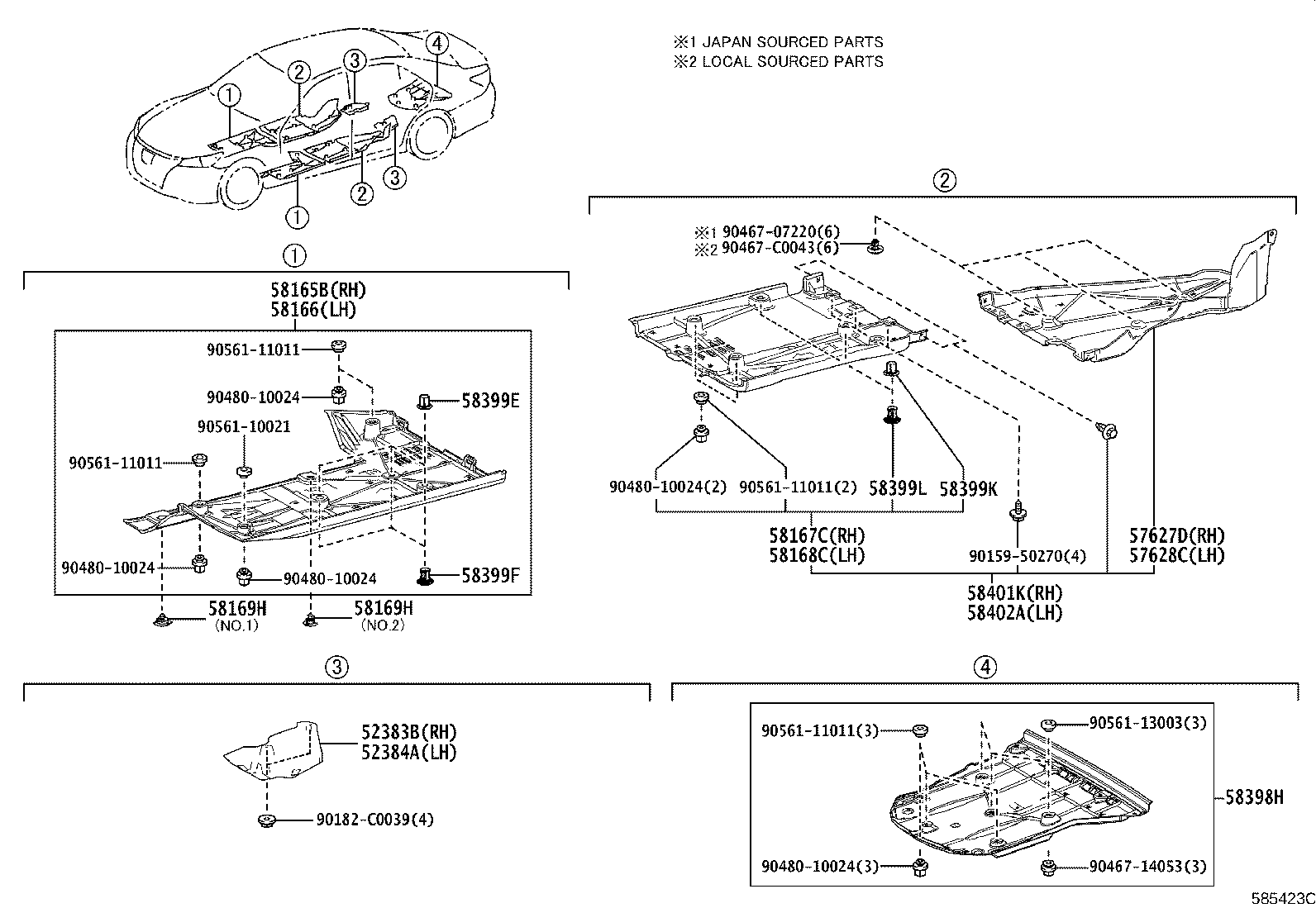 Exploded illustration 585423C