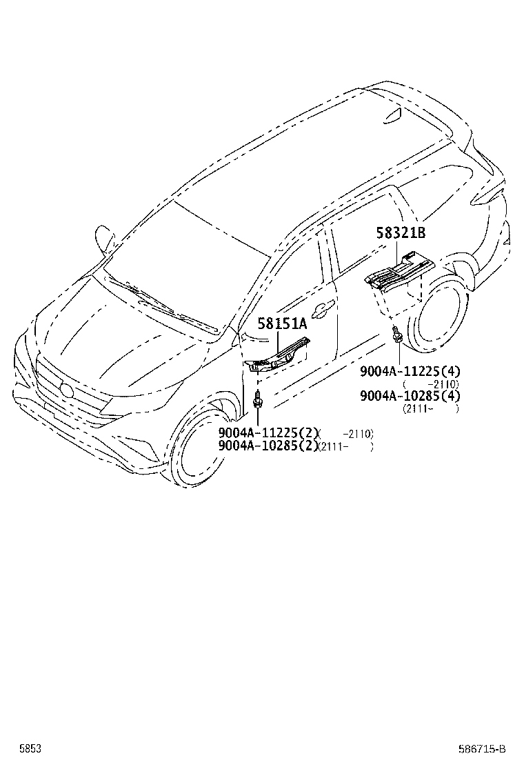 Exploded illustration 586715B