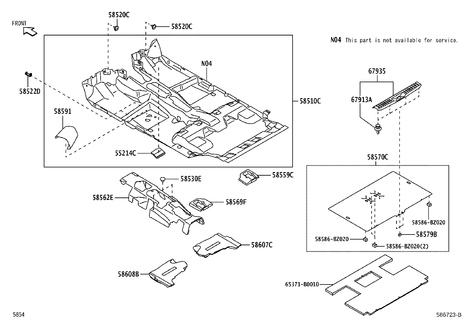 Exploded illustration 586723B