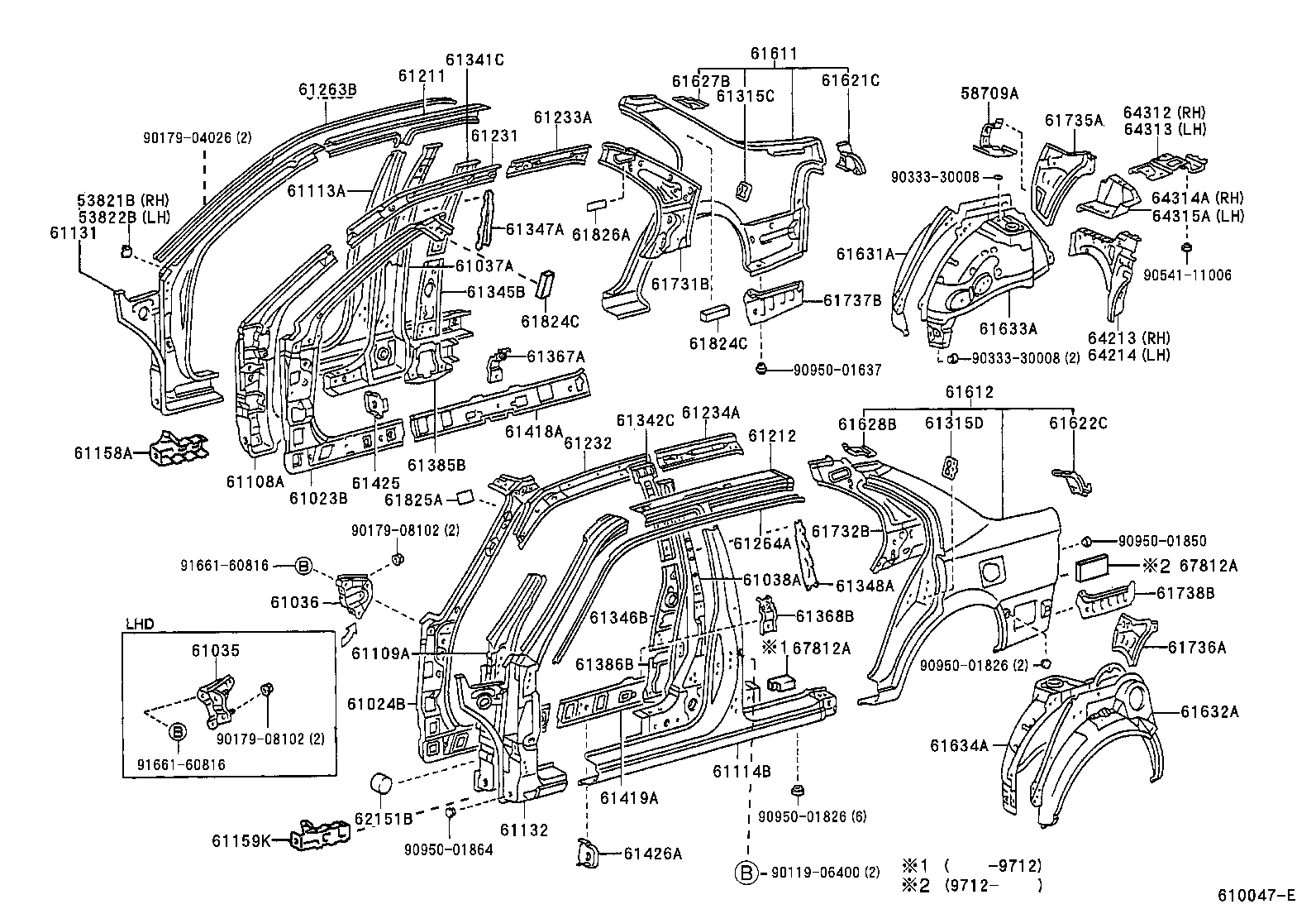 Exploded illustration 610047E