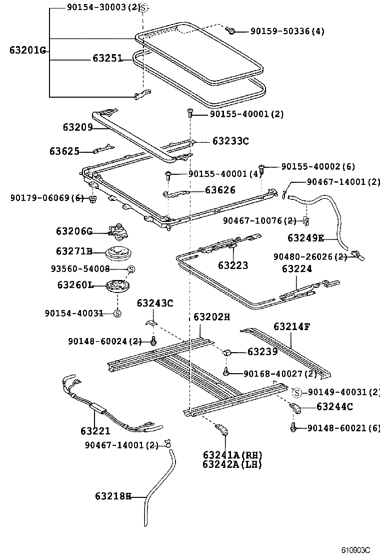 Exploded illustration 610903C