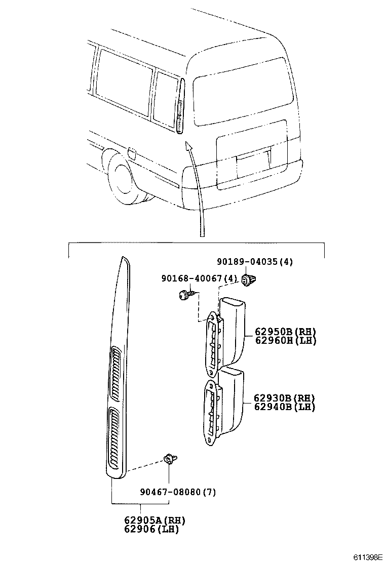 Exploded illustration 611398E