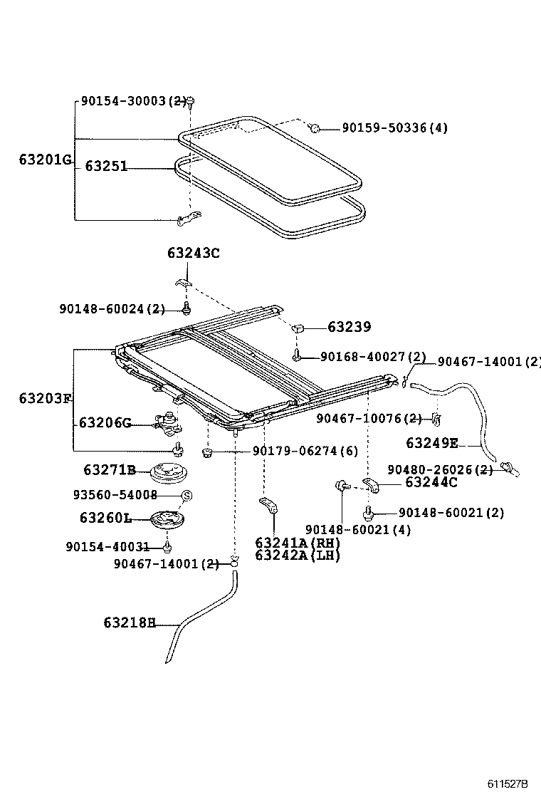 Exploded illustration 611527B