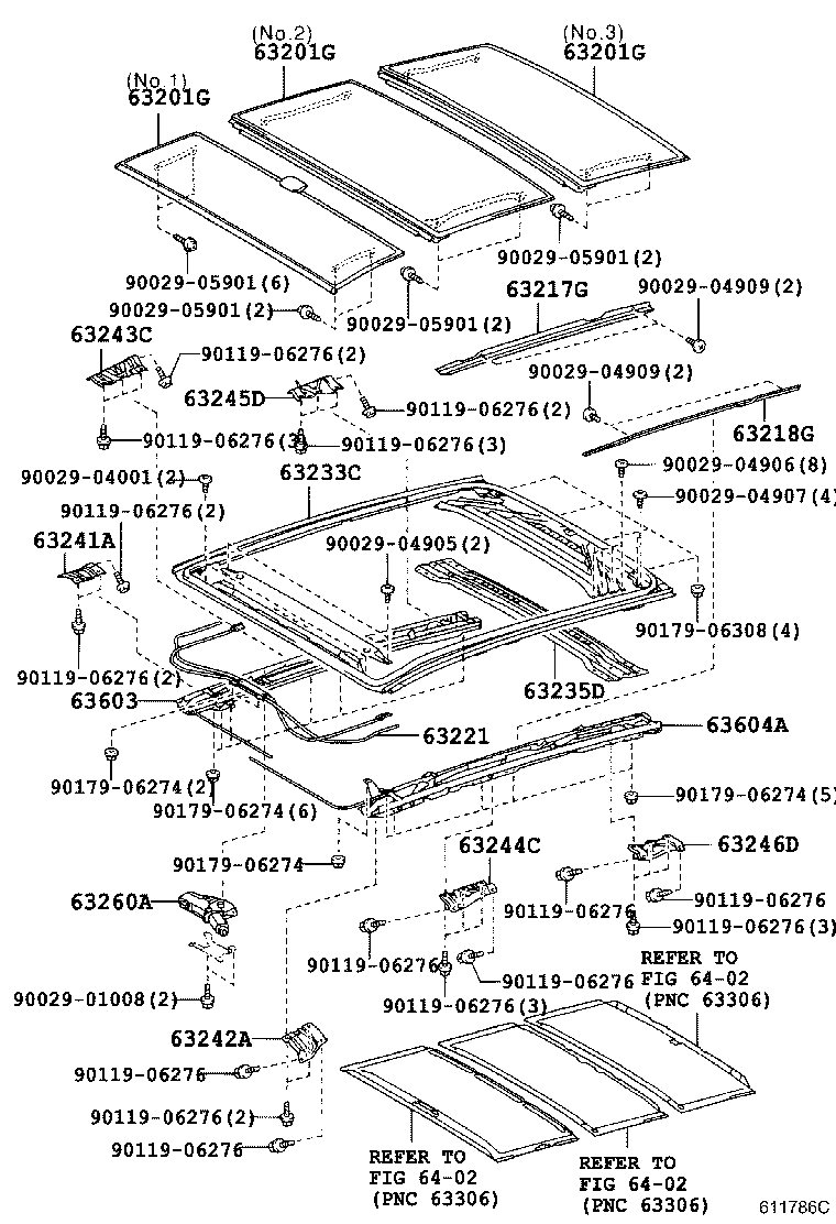Exploded illustration 611786C