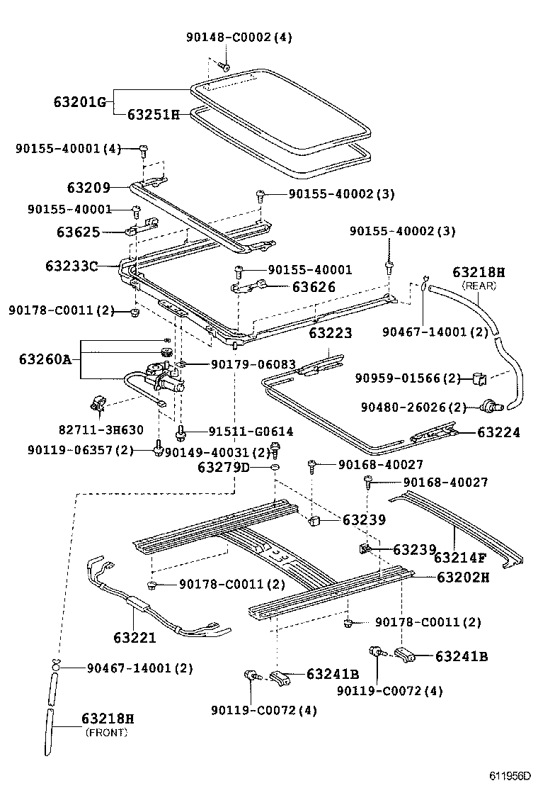 Exploded illustration 611956D