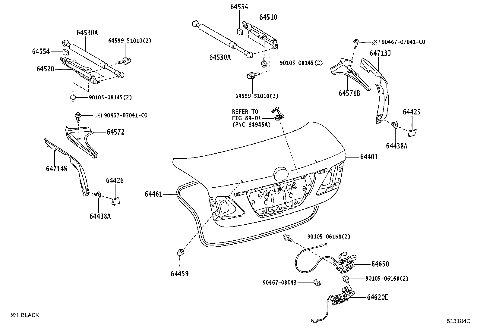 Exploded illustration 613184C