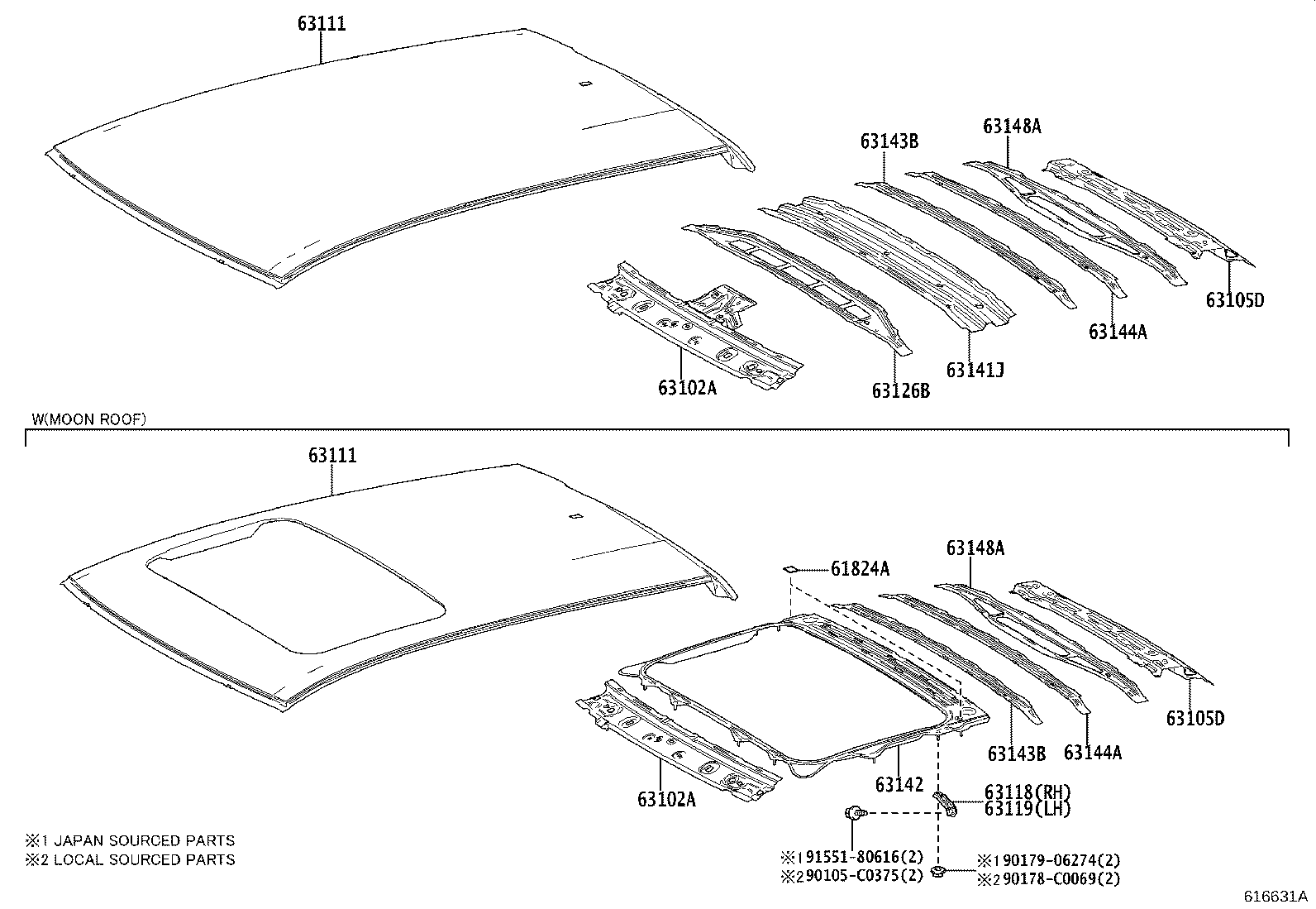 Exploded illustration 616631A