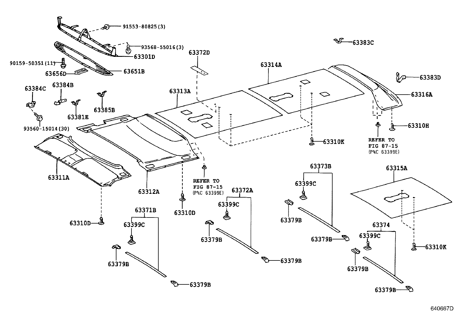 Exploded illustration 640667D